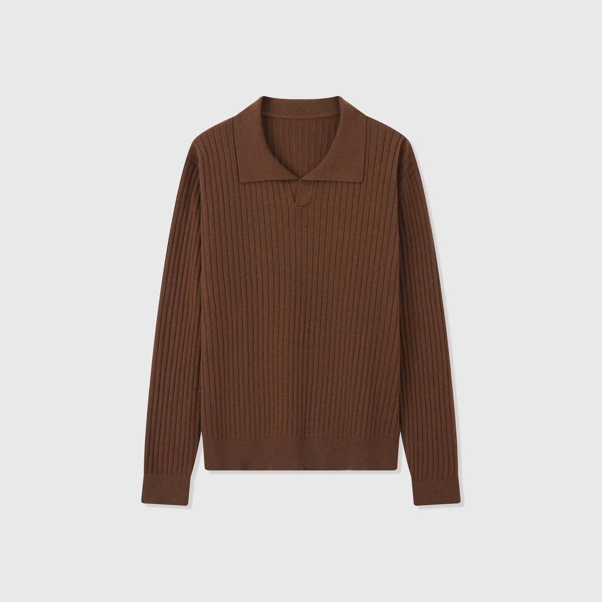 Vieste Wool-Blend Ribbed Polo