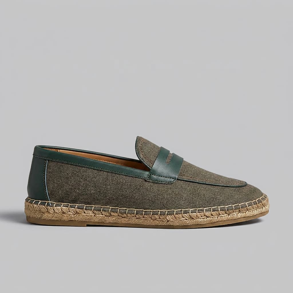 Sanary-Herringbone-Espadrille-forest-green