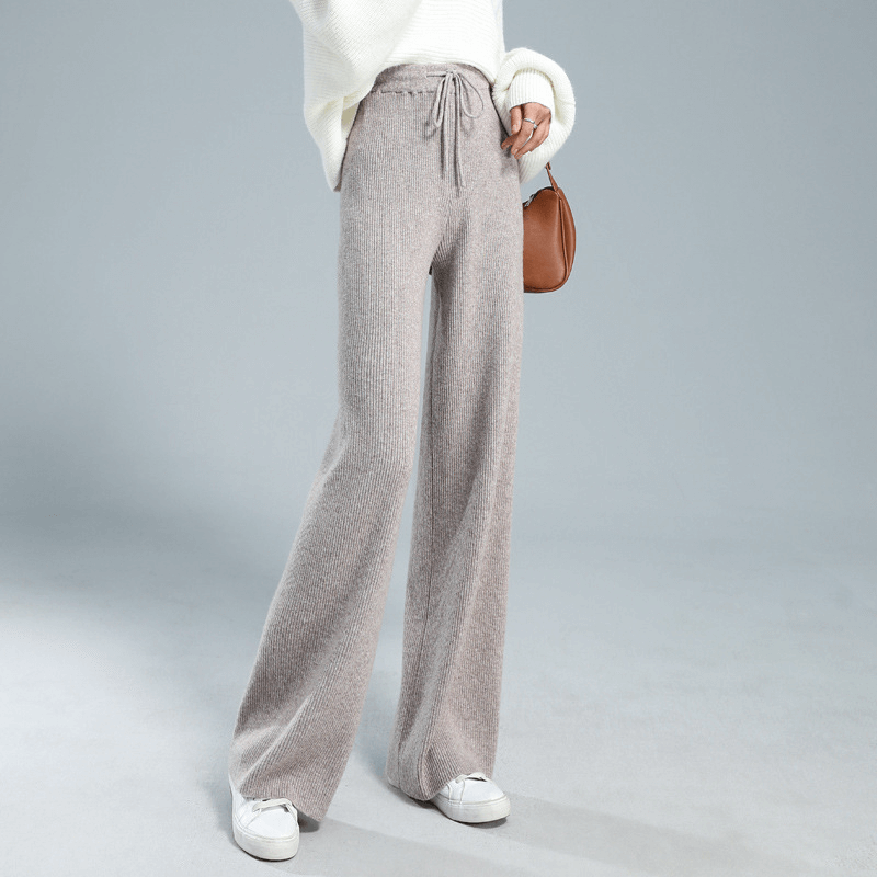 Mira Ribbed Wide Leg Knit Pants