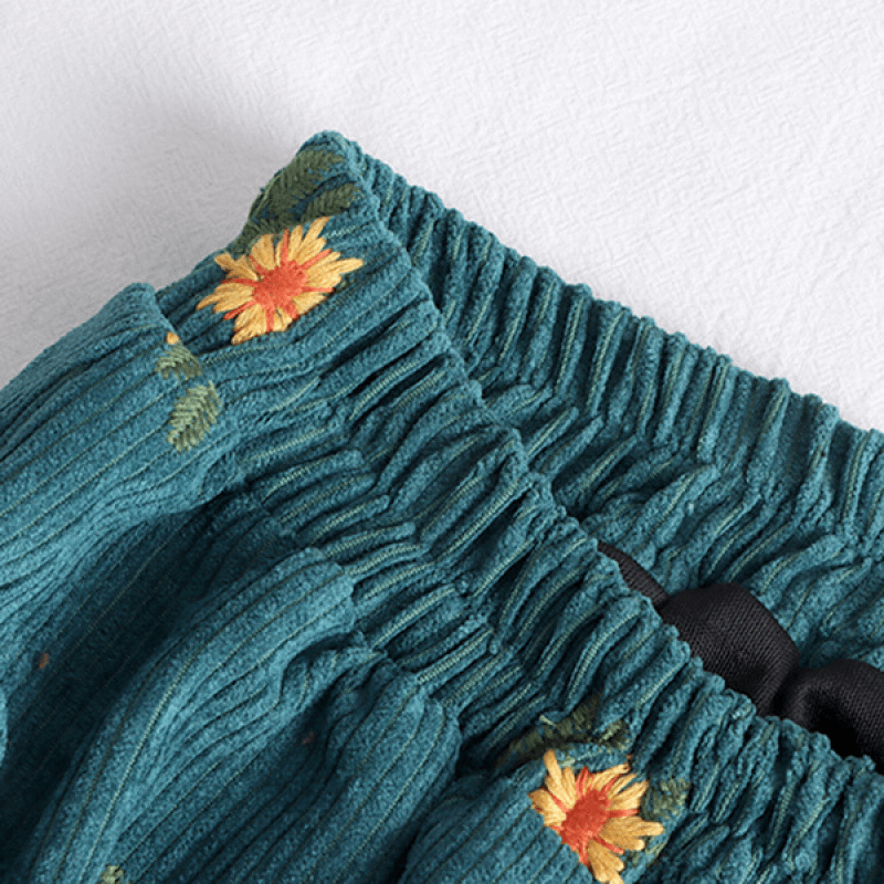 Wildflower Corduroy Midi Skirt